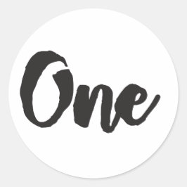 Adesivo Redondo Um primeiro aniversario de arte Primeiro Aniversár