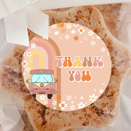 Adesivo Redondo Um primeiro aniversario de Groovy