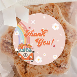 Adesivo Redondo Um primeiro aniversario de Groovy