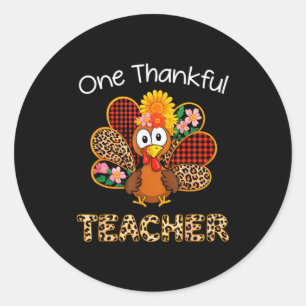 Adesivo Redondo Um Professor Grato Funny Peru Thanksgiving