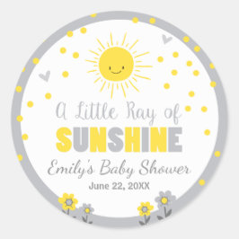 Adesivo Redondo Um Raio de Envelope de Chá de fraldas Sol Verão