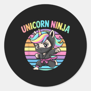 Adesivo Redondo Um Sonho na Praça da Pré-Escola Bonita de Ninja Ni