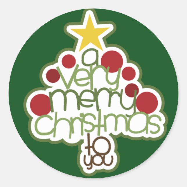 Adesivo Redondo Um Sticker Muito Feliz, Brilhante (Frente)