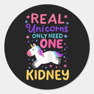 Adesivo Redondo Um transplante renal Cirurgia renal Cubo Unicorn F