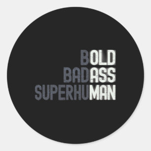 Adesivo Redondo Um Velho Engraçado Dizendo Que O Gag Deu Aniversár