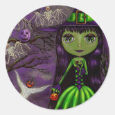 Vector bonitinha chibi anime bruxa bruxa halloween