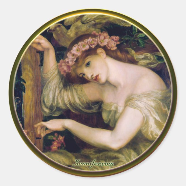 Adesivo Redondo Um Vinheta Ortográfica do Mar (Frente)