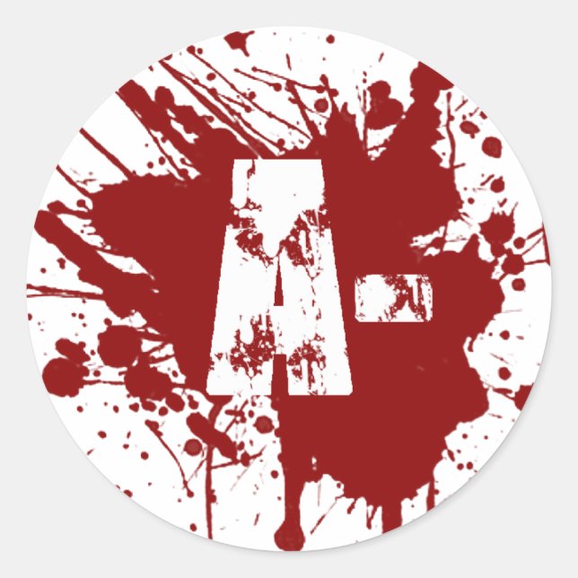 Adesivo Redondo Um Zombie Vampiro De Doação De Sangue Negativo (Frente)