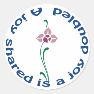 Adesivo Redondo Uma Alegria Compartilhada