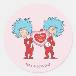 Adesivo Redondo Uma Coisa Dois Eu Te Amo