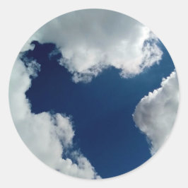 Adesivo Redondo Uma curva nas nuvens