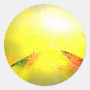 Adesivo Redondo Uma estrela é Nascer - Ciência Ficha Arte Digital