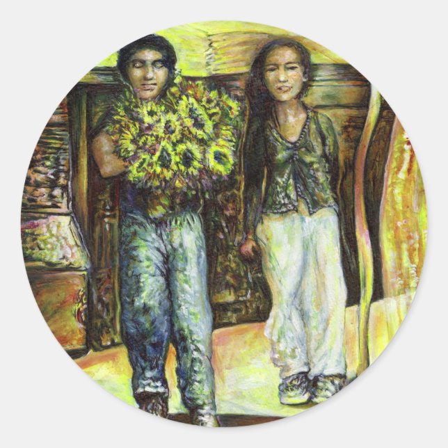 Adesivo Redondo Uma Fase de ChapeI Sistina de um ChaIIenge (Frente)