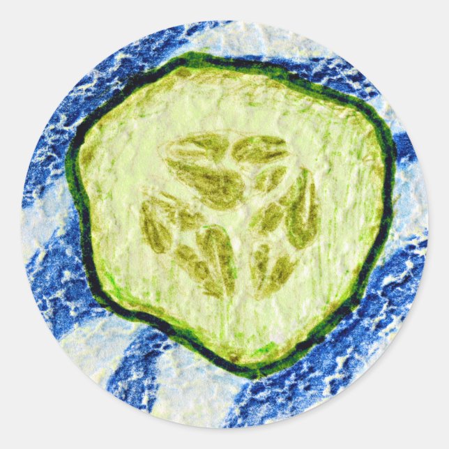 Adesivo Redondo Uma fatia do Verão (Frente)