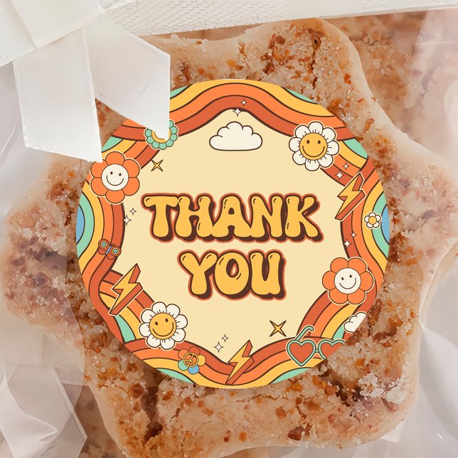 Adesivo Redondo Uma Festa de primeiro aniversario do Arco-Íris Ret (Criador carregado)