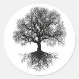 Adesivo Redondo Uma Fonte | Design Árvore da Vida