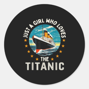 Adesivo Redondo Uma Garota Que Ama as Garotas do Rms Titanic