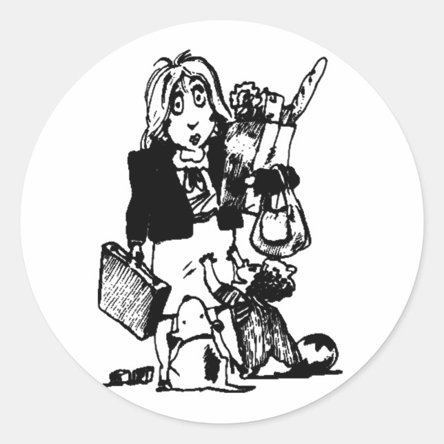 Adesivo Redondo Uma Mãe Que Faz Tudo (Frente)