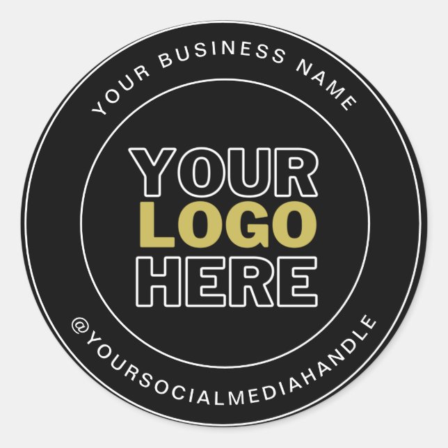 Adesivo Redondo Uma marca personalizada profissional redonda (Frente)