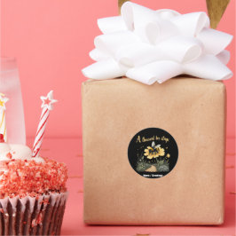 Adesivo Redondo Uma Mil Abelhas Arrefecendo Designs Negros