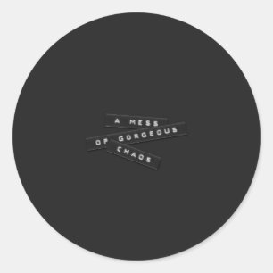 Adesivo Redondo Uma Mina De Rótulos De Caos Ingleses