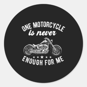 Adesivo Redondo Uma moto é o suficiente bicicleta engraçada motoci
