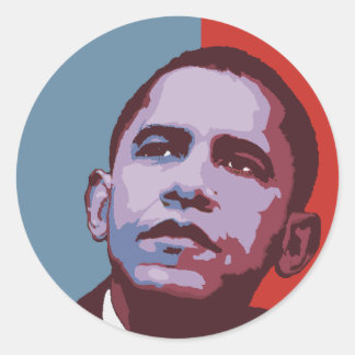Adesivo Redondo Uma Nova Maioria - Vinheta Política Obama