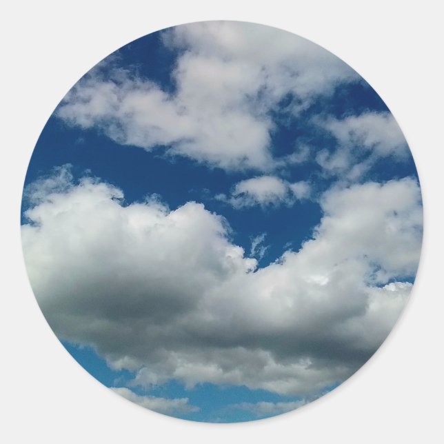 Adesivo Redondo Uma nuvem longa (Frente)