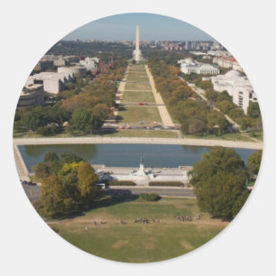 Adesivo Redondo Uma opinião da paisagem do Washington DC