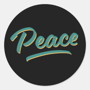 Adesivo Redondo Uma Palavra Que Diz Uma Citação De Paz Inspiradora