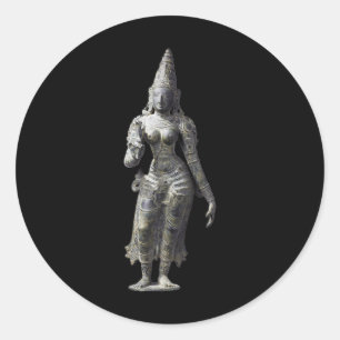 Adesivo Redondo Uma Parvati Esposa do Deus Hindu Shiva