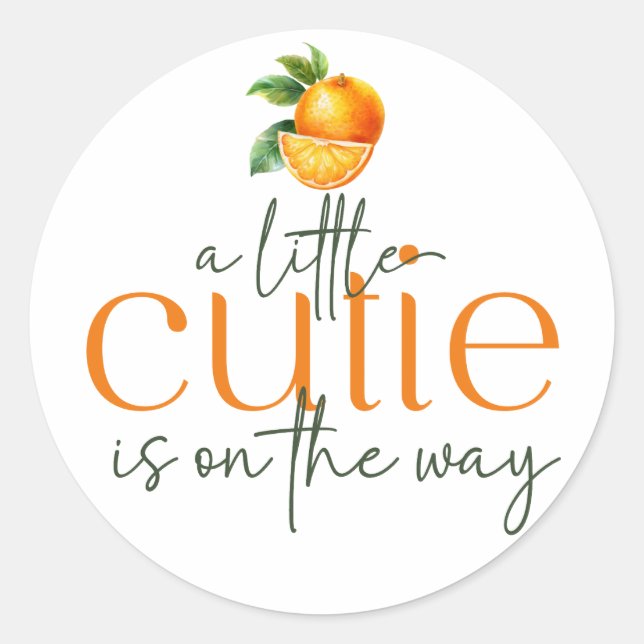 Adesivo Redondo Uma Pequena Cutie Está A Caminho Das Focas De Enve (Frente)