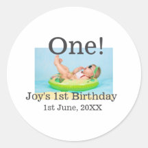 Uma primeira foto de aniversário, data de adição m