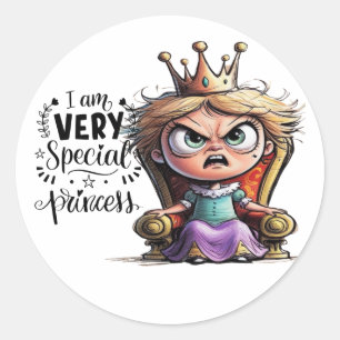 Adesivo Redondo Uma princesa que sabe brilhar!
