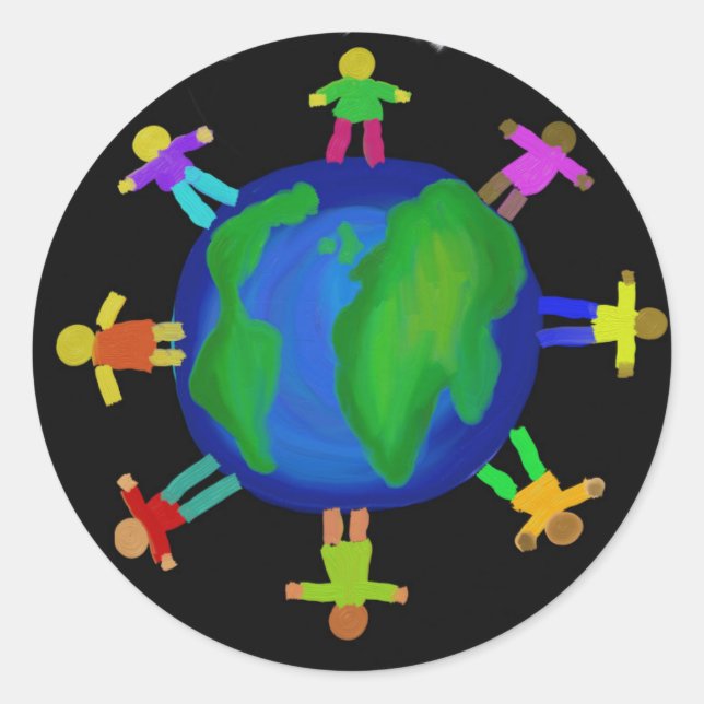 Adesivo Redondo Uma Raça - Anti-Racismo (Frente)