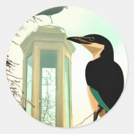 Adesivo Redondo Uma respiração profunda antes do frio entrar.