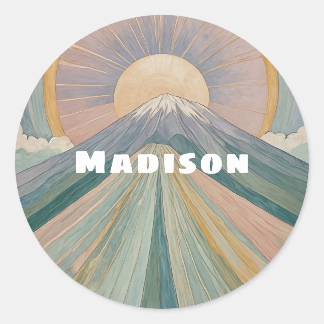 Adesivo Redondo Uma Serenata Vulcânica Personalizada (Frente)