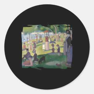Adesivo Redondo Uma Tarde De Domingo Em La Grande Jatte