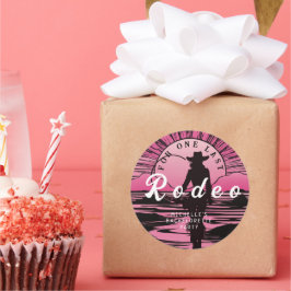 Adesivo Redondo Uma última Bachelorette Rodeo