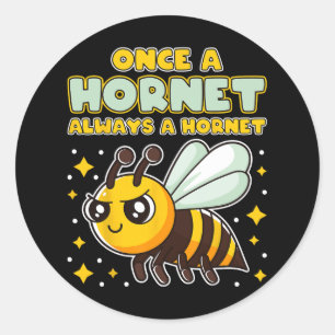 Adesivo Redondo Uma Vez Um Hornet Sempre Um Hornet Espírito de Vol