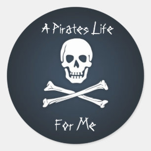 Adesivo Redondo Uma vida pirata para mim