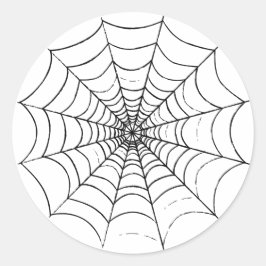 Adesivo Redondo Uma Web de aranha simples