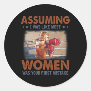 Adesivo Redondo Umindo Que Eu Era Como A Maioria Das Mulheres Foi 