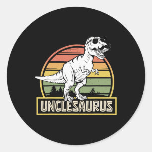 Adesivo Redondo Unclesaurus T Rex Dinossauro Tio Saurus Correspond