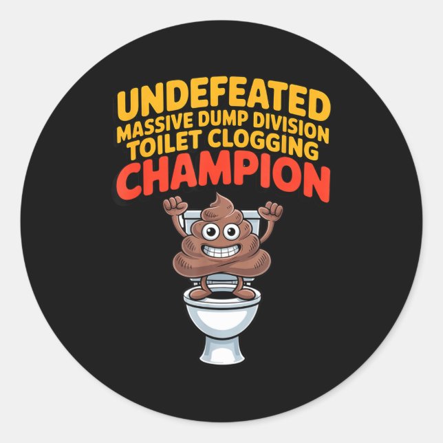 Adesivo Redondo Undefeated Mive Dump Di Toilet Clogging Chamon  (Frente)
