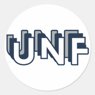 Adesivo Redondo UNF University of North Florida Round Sticker