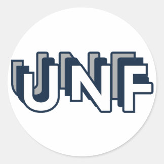 Adesivo Redondo UNF University of North Florida Round Sticker