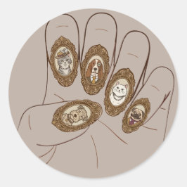 Adesivo Redondo Unhas de Família