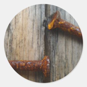 Adesivo Redondo Unhas oxidadas em wood2