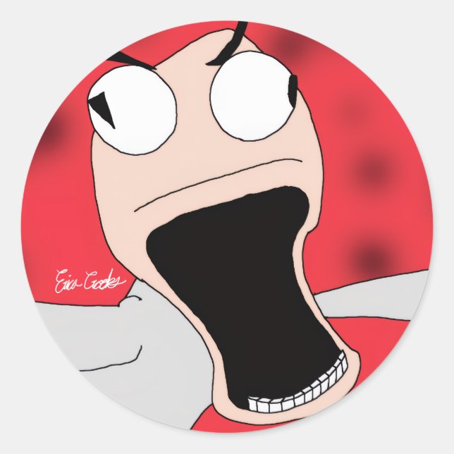 Adesivo Redondo Unhinged puppet (Frente)